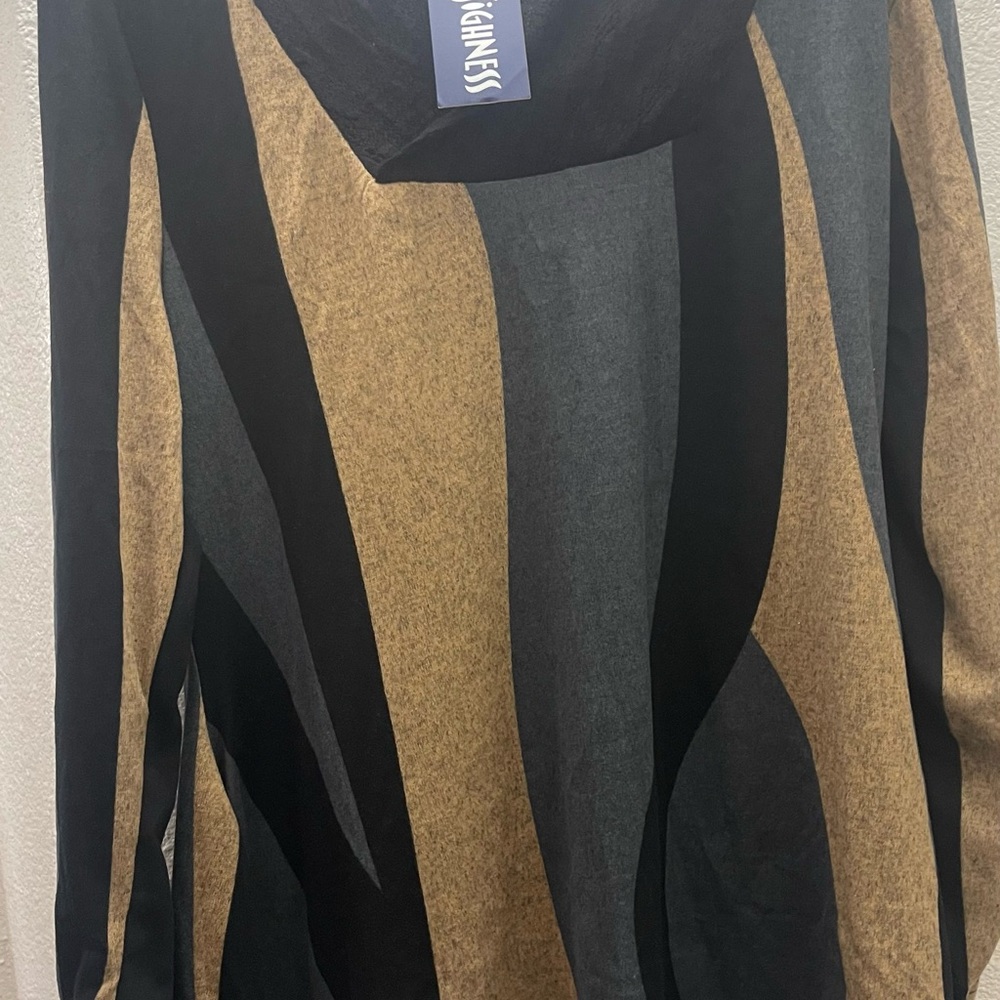 Elegant Black and Tan Women's Top by Ignasius